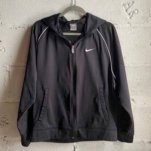 Vintage Black Nike Sportswear Zip Up Hoodie Sz M